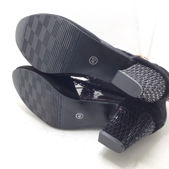 NWOB Womens Black Embroidered Lace Victorian Style Zip Up Booties Size 8.5 - Picture 10 of 13